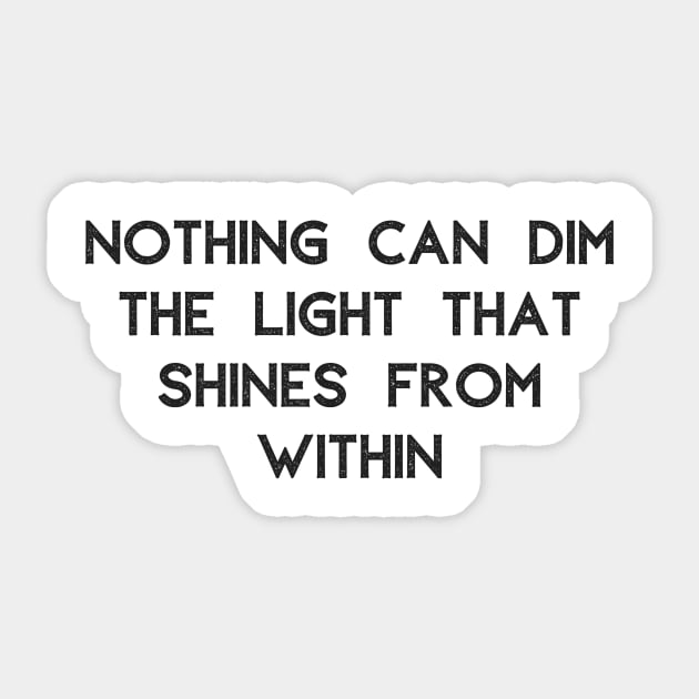 The Light That Shines From Within Sticker by ryanmcintire1232